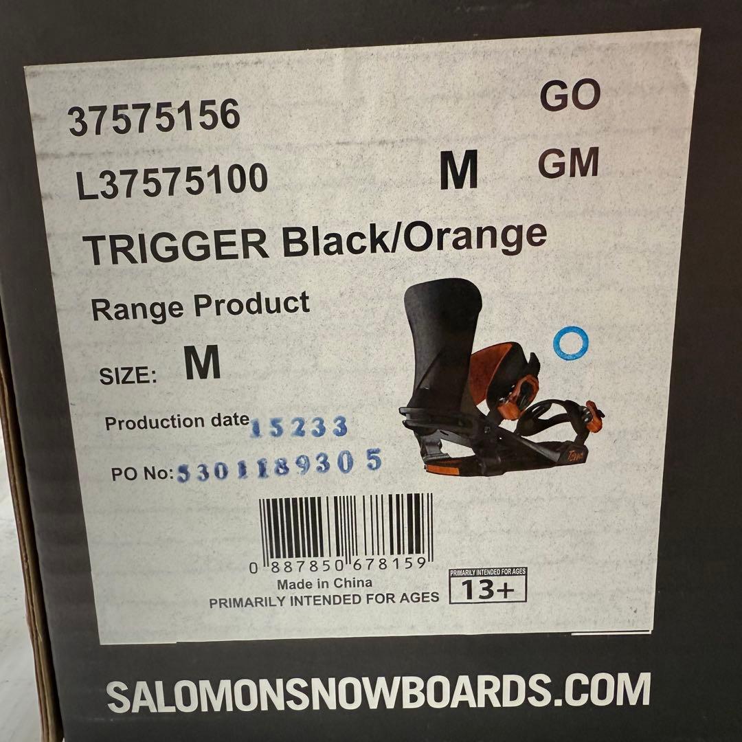 新品【Salomon】TRIGGER Black/Orange M【E-28】