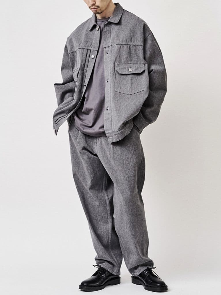 Graphpaper Colorfast Denim セットアップ グレー 2