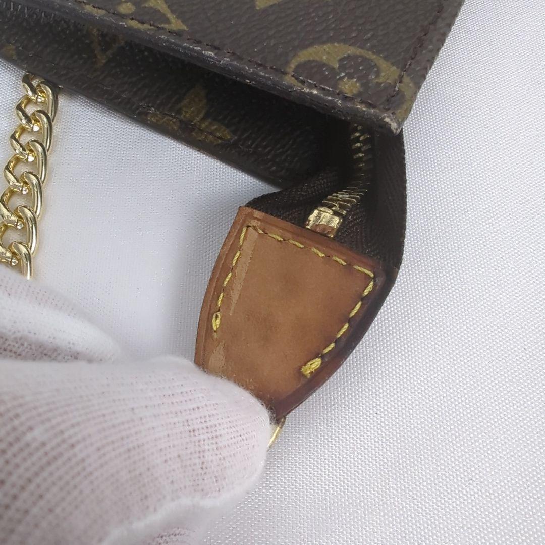 LOUISVUITTON ルイヴィトン チェーン モノグラム アクセサリーポーチ