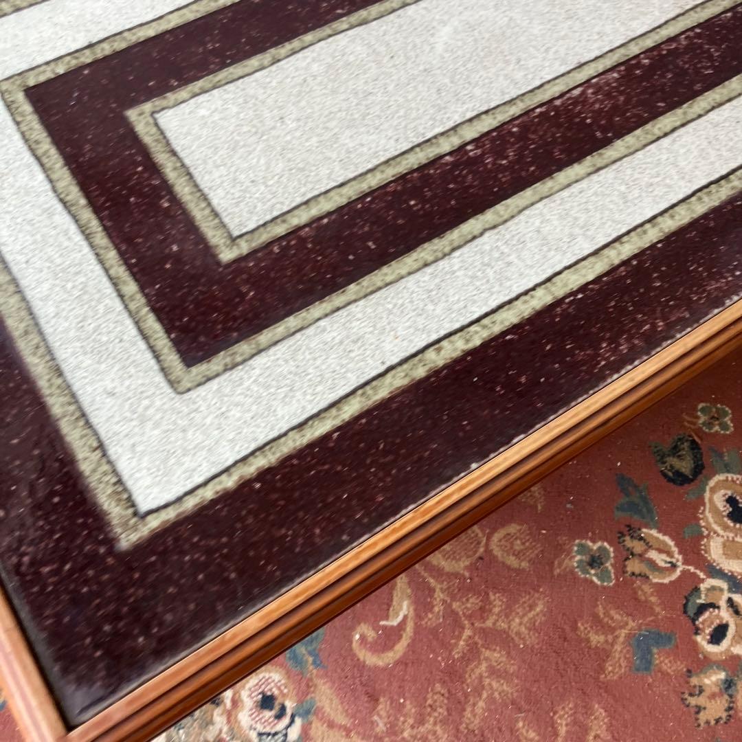 大塚家具 陶器天板 木製センターテーブル カフェテーブル クラシック