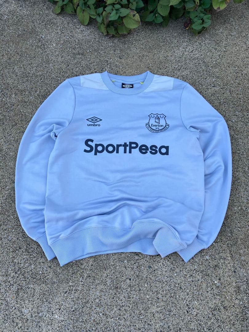 希少デザイン】アンブロxエバートンFC スウェットシャツ デカロゴ M