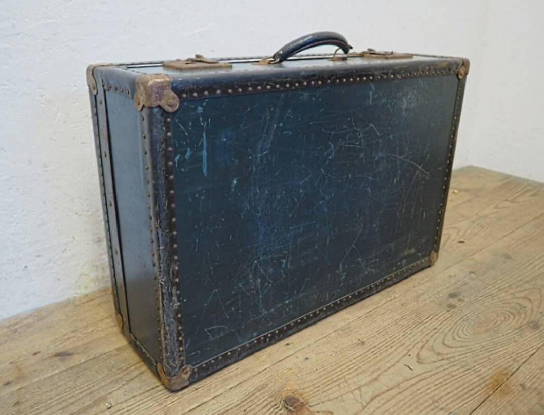 1037 ヴィンテージ トランク バック カバン 収納ケース オブジェ レトロ