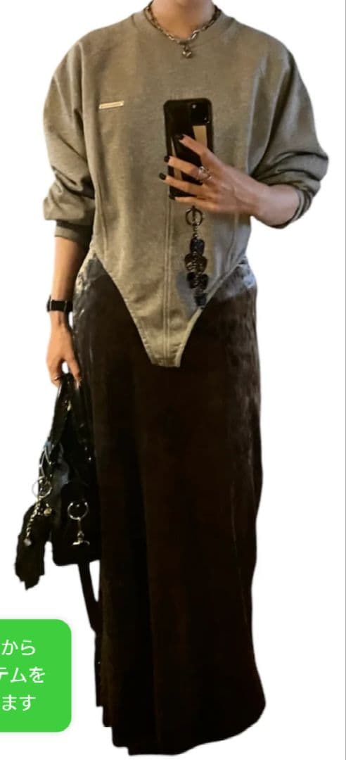 prank project♡クラッシュベロアマキシスカート♡ピンク