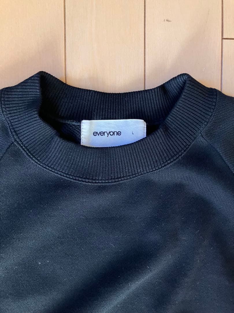 everyone コットントレーナー ブラックsizeL