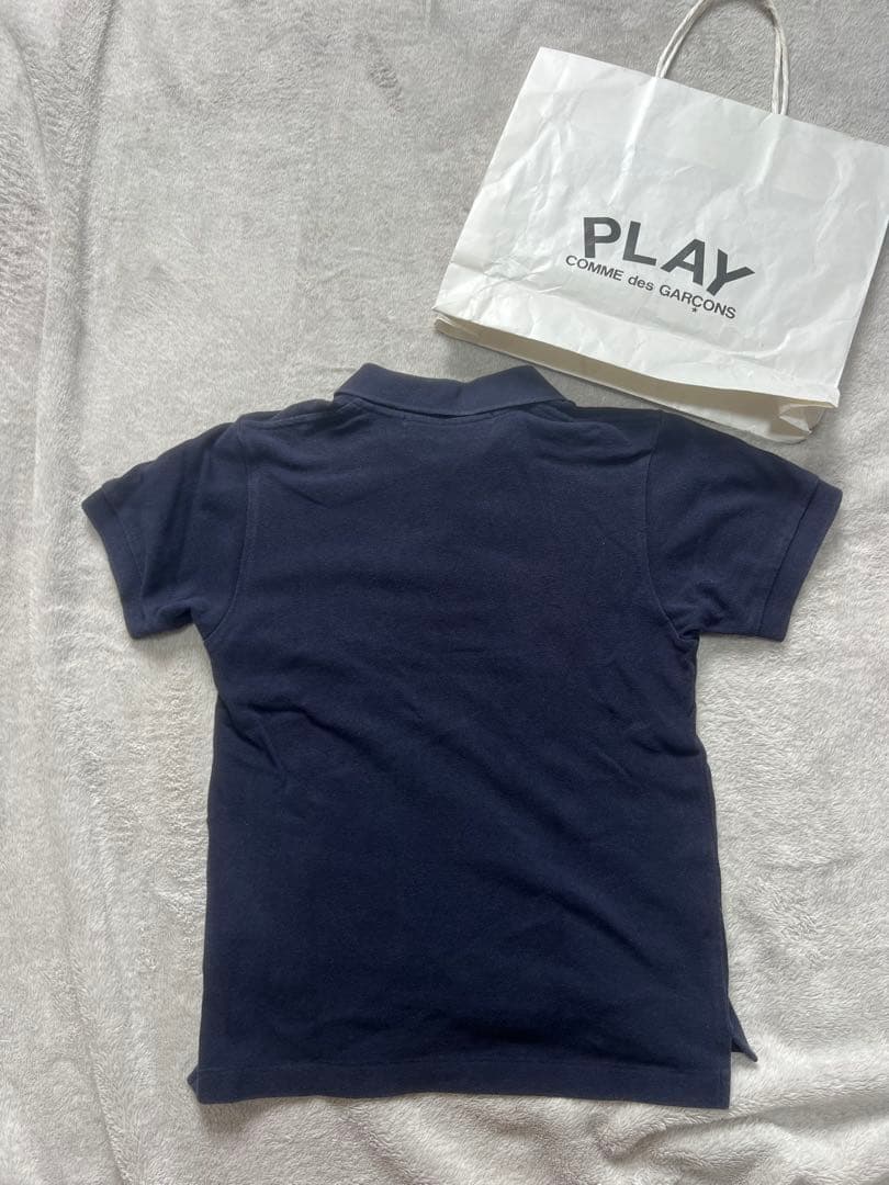 【正規品】COMME des GARÇONS PLAY ネイビー　ポロシャツ S