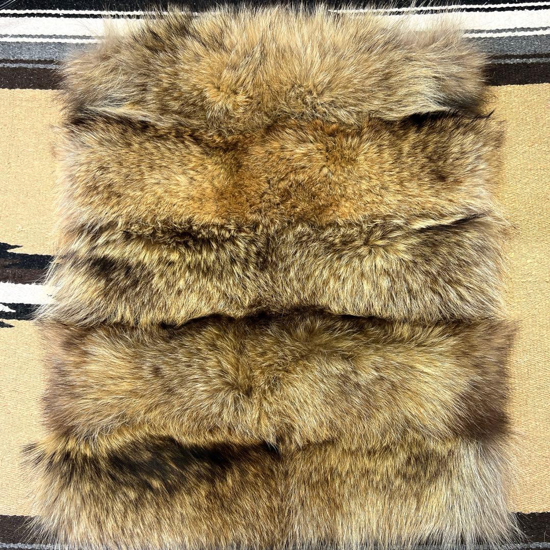本革 裏地付カーフレザー 狸 尻あて尻皮 たぬき毛皮敷物 登山 スキー