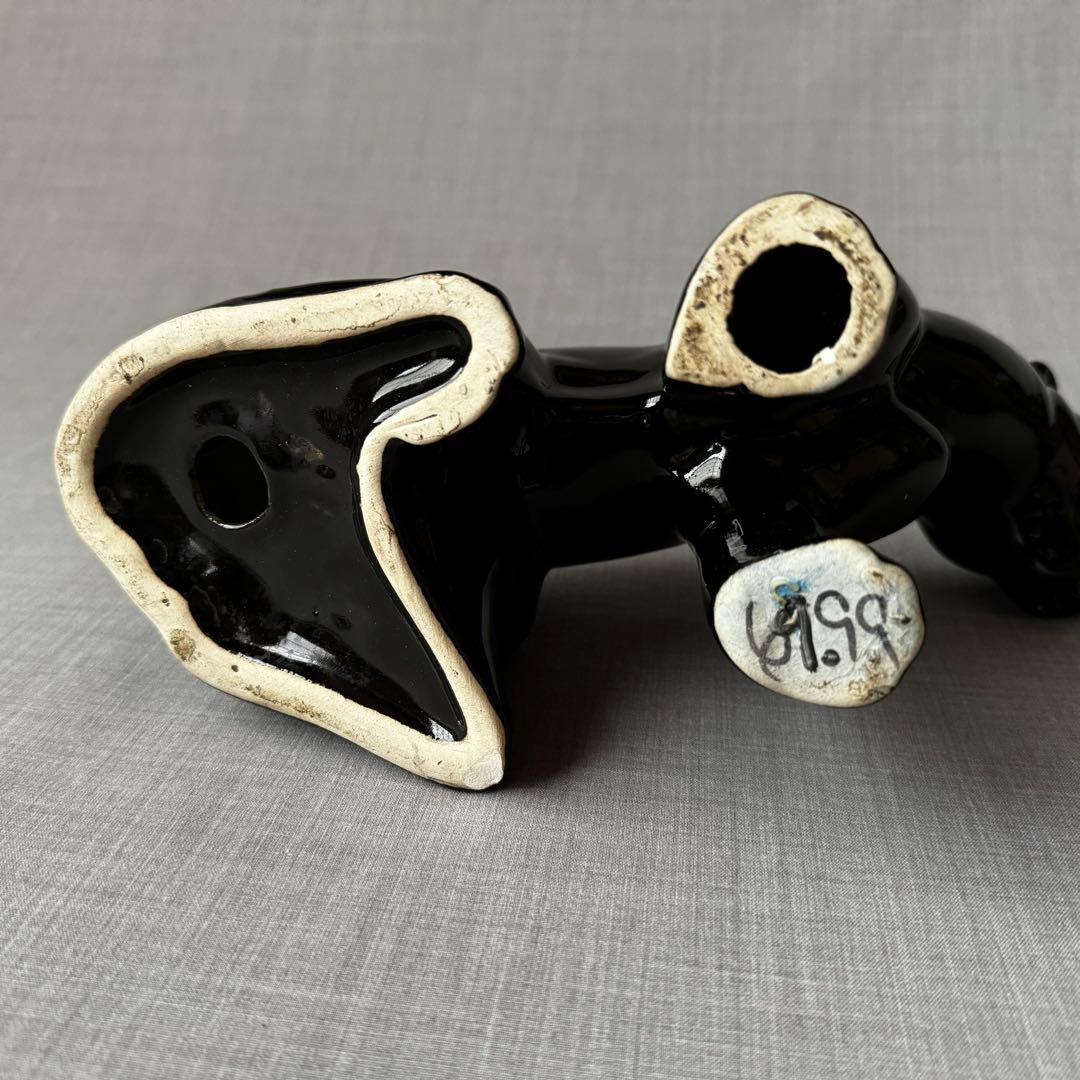 ヴィンテージ ブラックパンサー 黒豹 ペア オブジェ インテリア