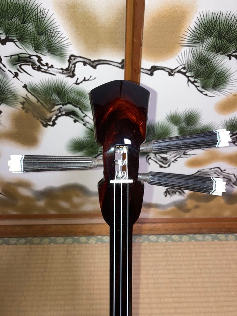 沖縄三線　八重山クルチ　本蛇皮一枚張り！