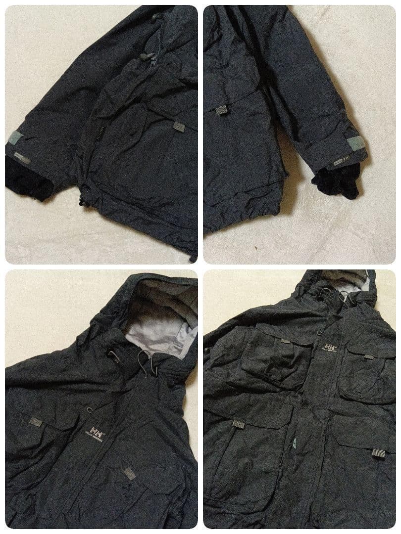 ヘリーハンセン　スキースノボウェア上下セットXL相当　グレー系　ハリーテック