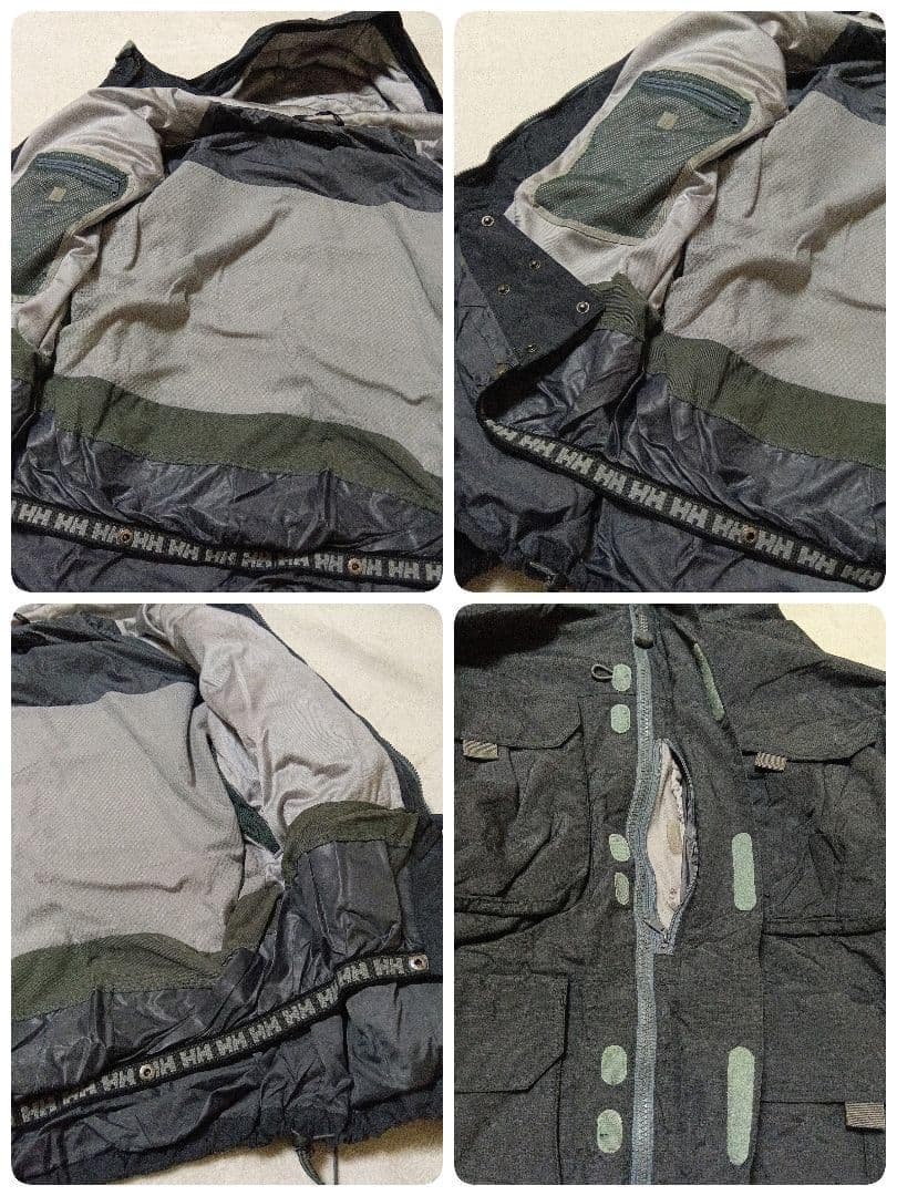 ヘリーハンセン　スキースノボウェア上下セットXL相当　グレー系　ハリーテック