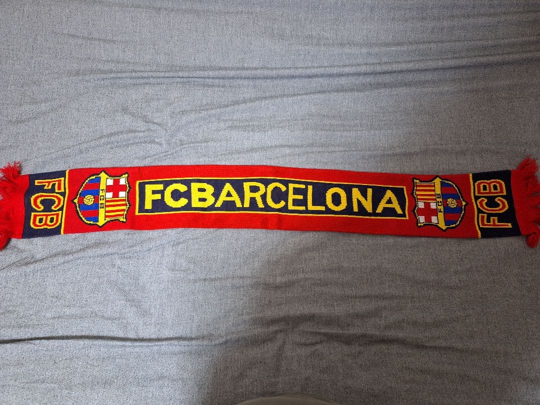【レトロ品】バルセロナ タオルマフラー (タグ有)
