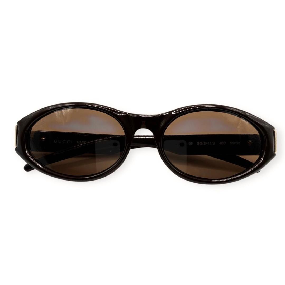 【極美品】GUCCI グッチ　オーバル　サングラス　Y2K セルフレーム