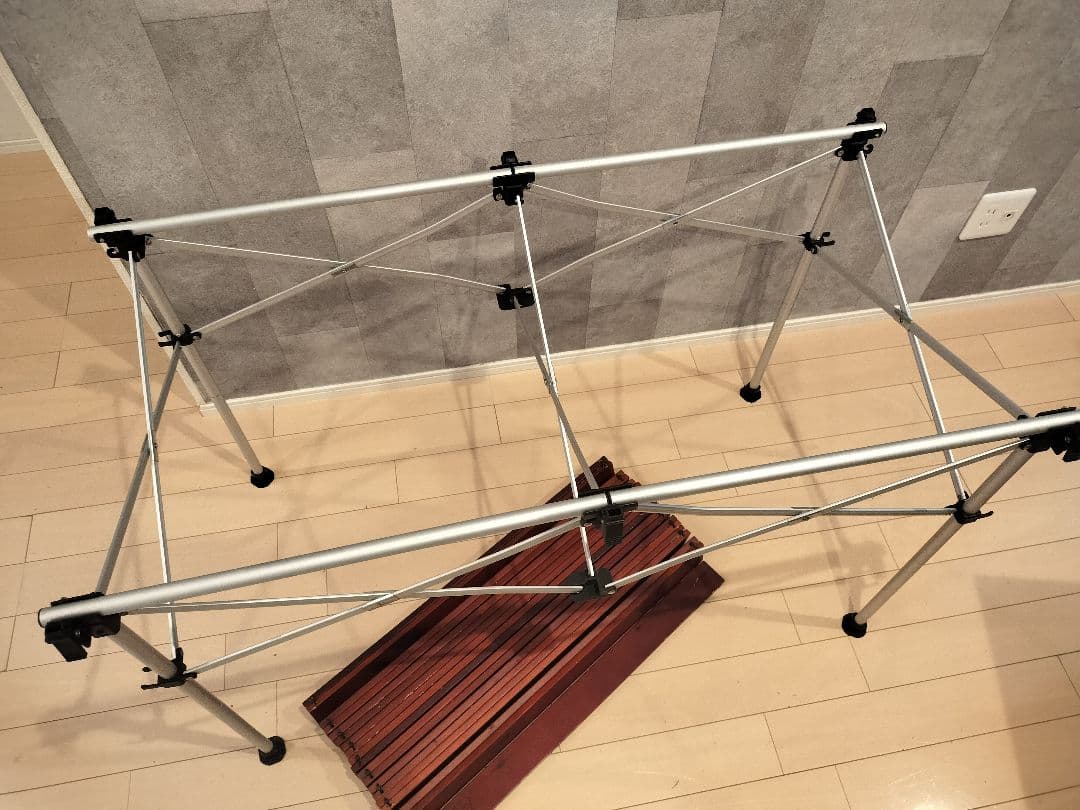 廃盤】Coleman ウッドロール 2ステージ テーブル 折りたたみコンパクト