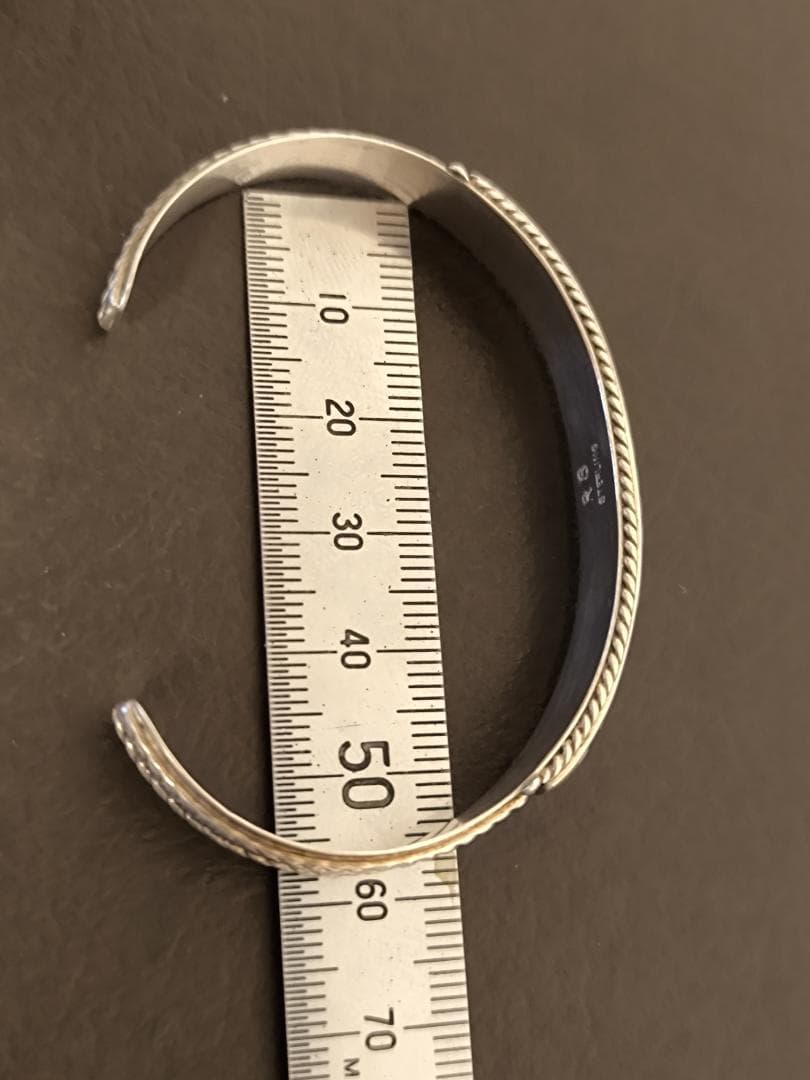 ズニ インディアンジュエリー ターコイズ コーラル スターリング バングル