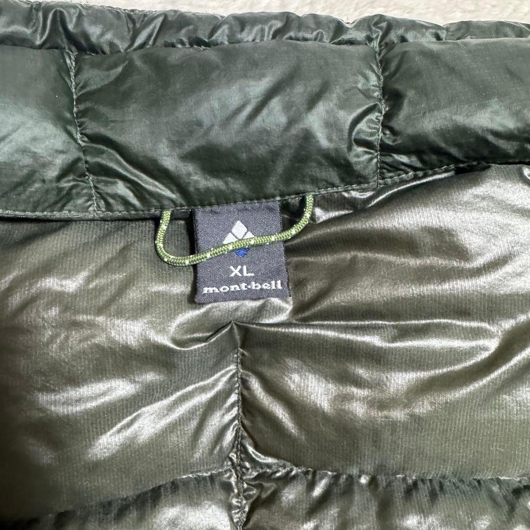 美品モンベル800FPスペリオダウン ジャケットMen´sXL緑キルティング
