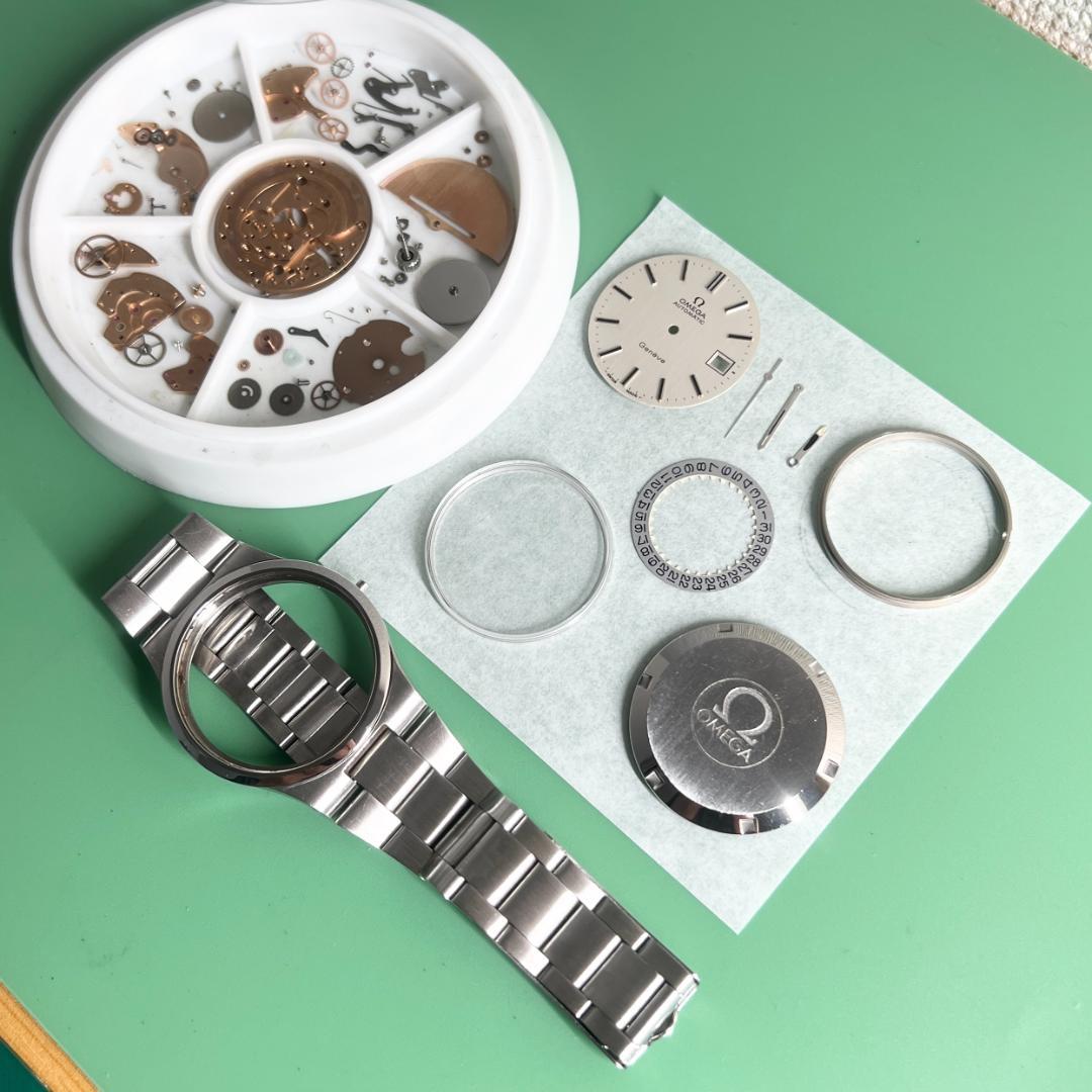 OH済 オメガ ジュネーブ 純正ブレス ステンレス シルバーヘアライン