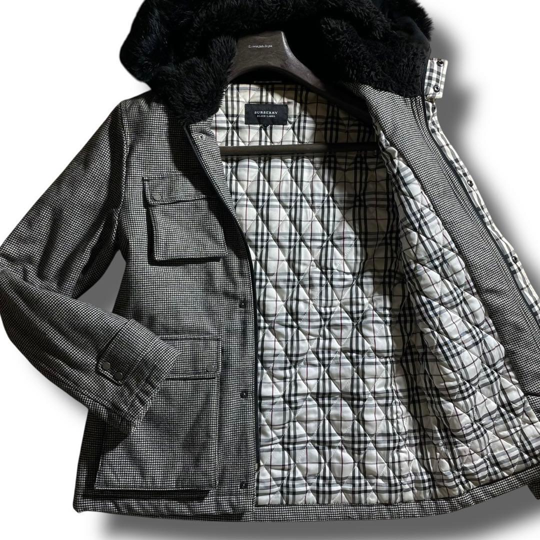 ①バーバリーブラックレーベル ブルゾン ジャケット ノバチェック 千鳥