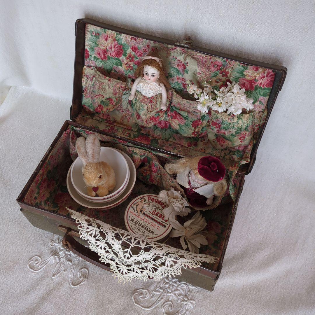 フランスアンティーク ミニトランク バラ