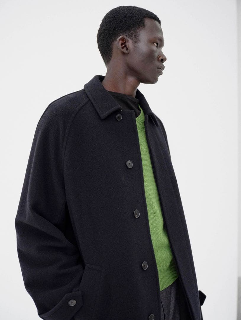 ジャケット・アウター SUPERFINE WOOLMOSSER SOUTIEN COLLAR COAT