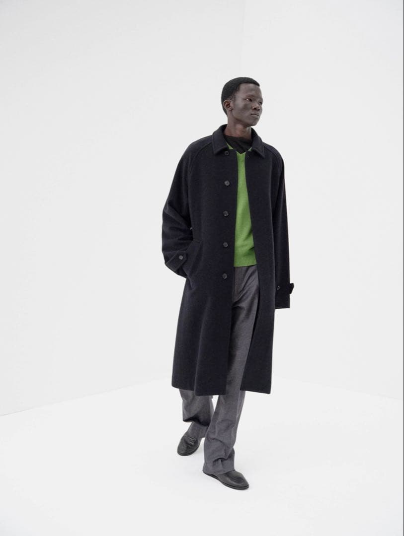 ジャケット・アウター SUPERFINE WOOLMOSSER SOUTIEN COLLAR COAT