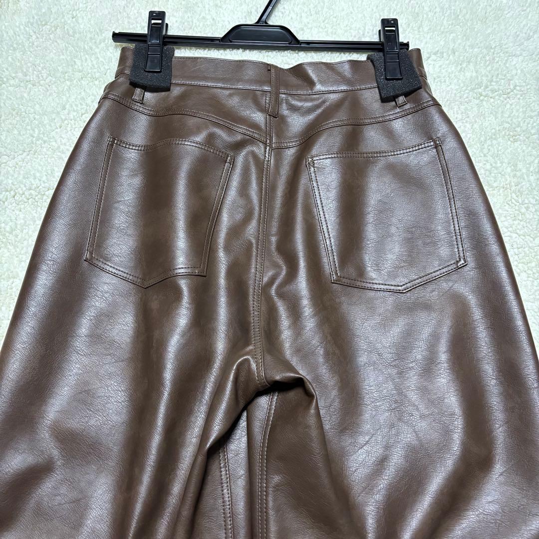 MYNE レザーパンツ ブラウン Mサイズ なぐもふうか