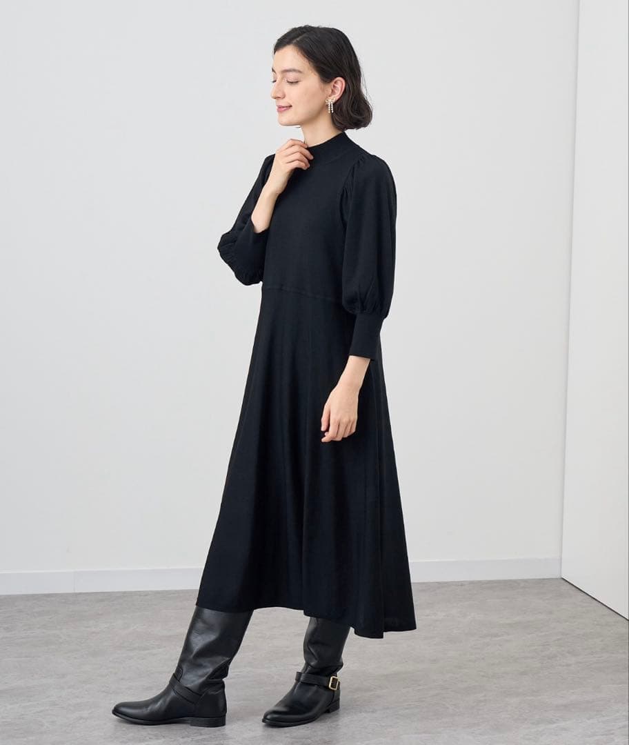 アナイ ニット ワンピース 36 ブラック 美品