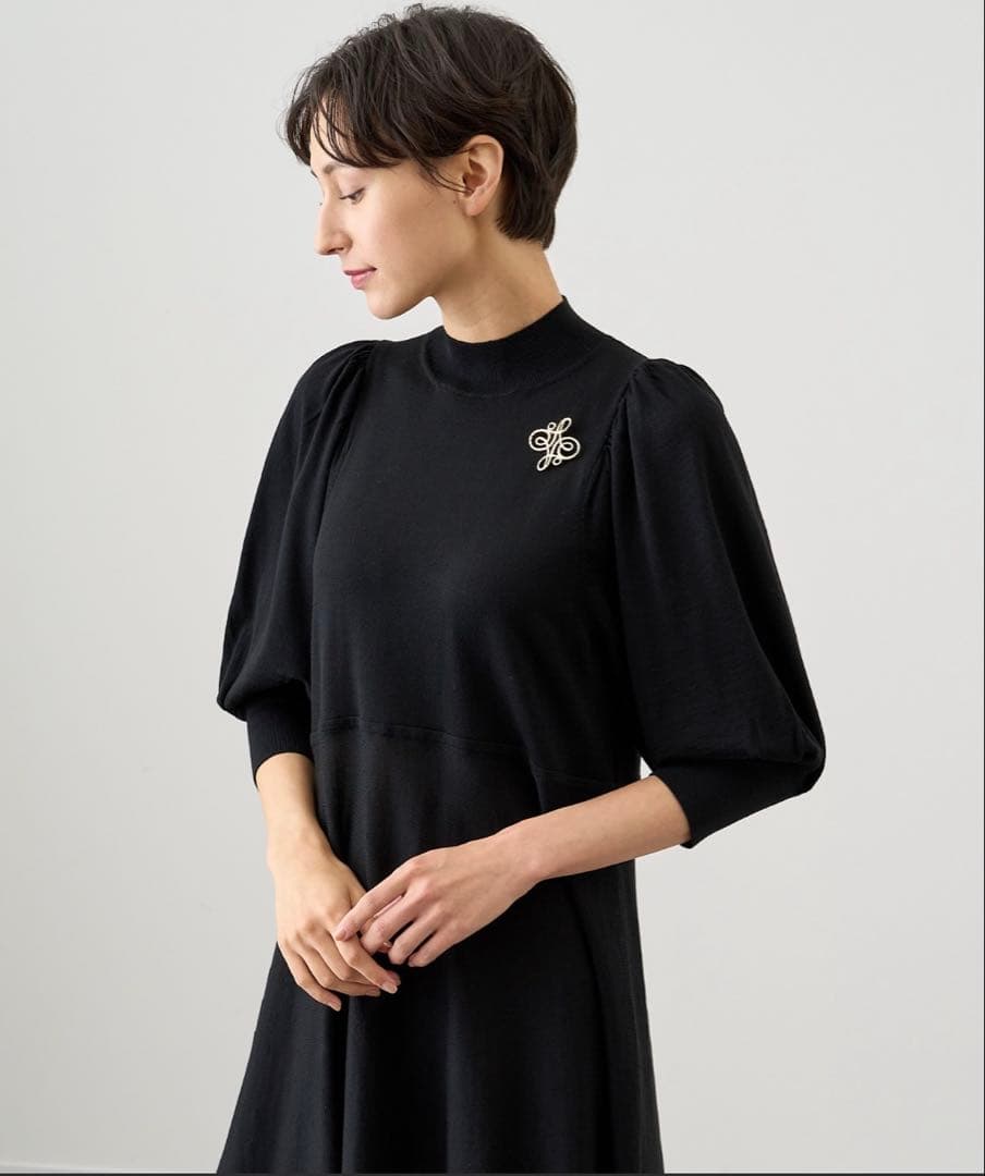 アナイ ニット ワンピース 36 ブラック 美品