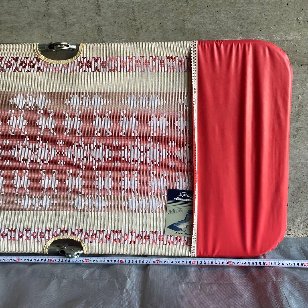 アルプス サマーベッド ボンボン リクライニング 折り畳み 赤 昭和レトロ 新品