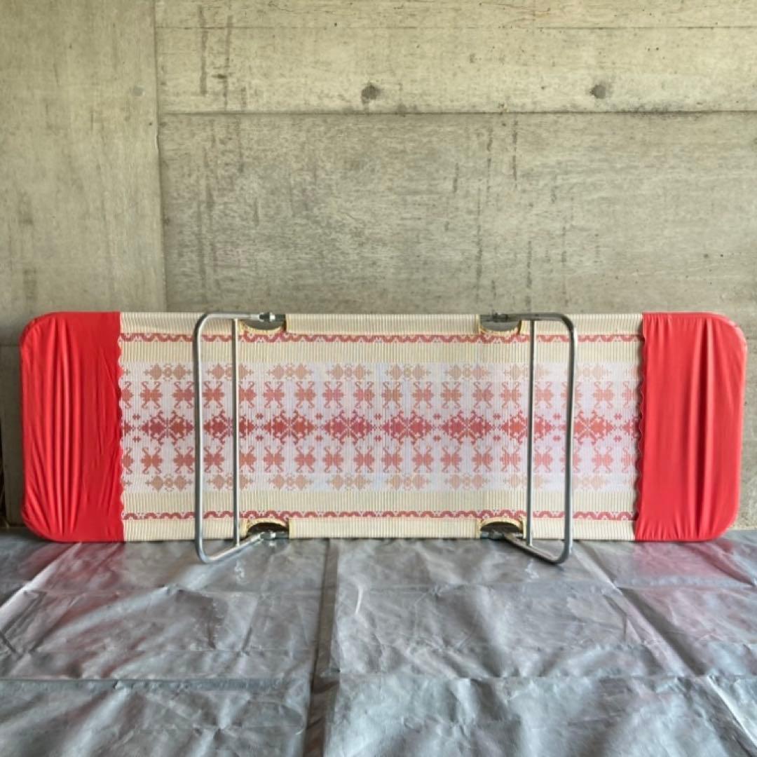 アルプス サマーベッド ボンボン リクライニング 折り畳み 赤 昭和レトロ 新品