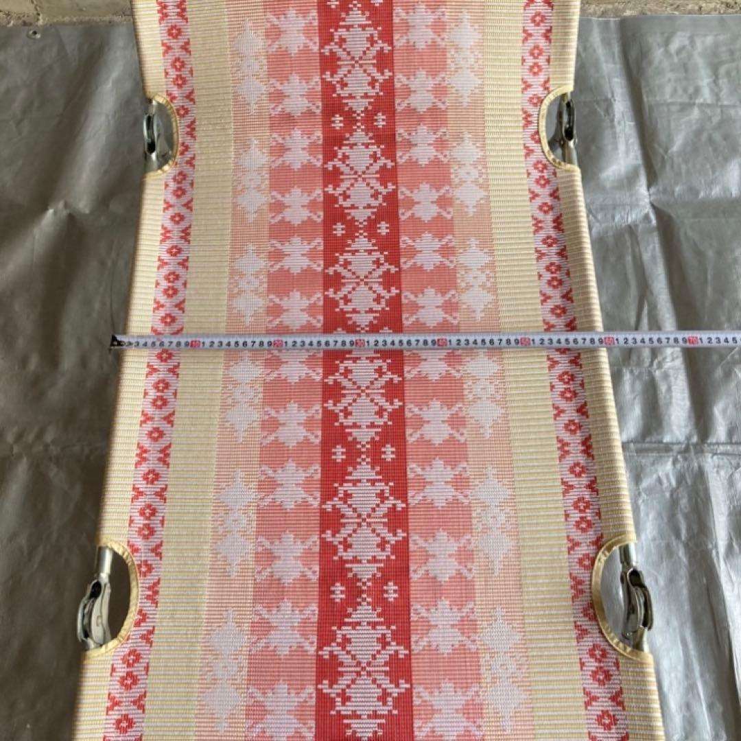 アルプス サマーベッド ボンボン リクライニング 折り畳み 赤 昭和レトロ 新品