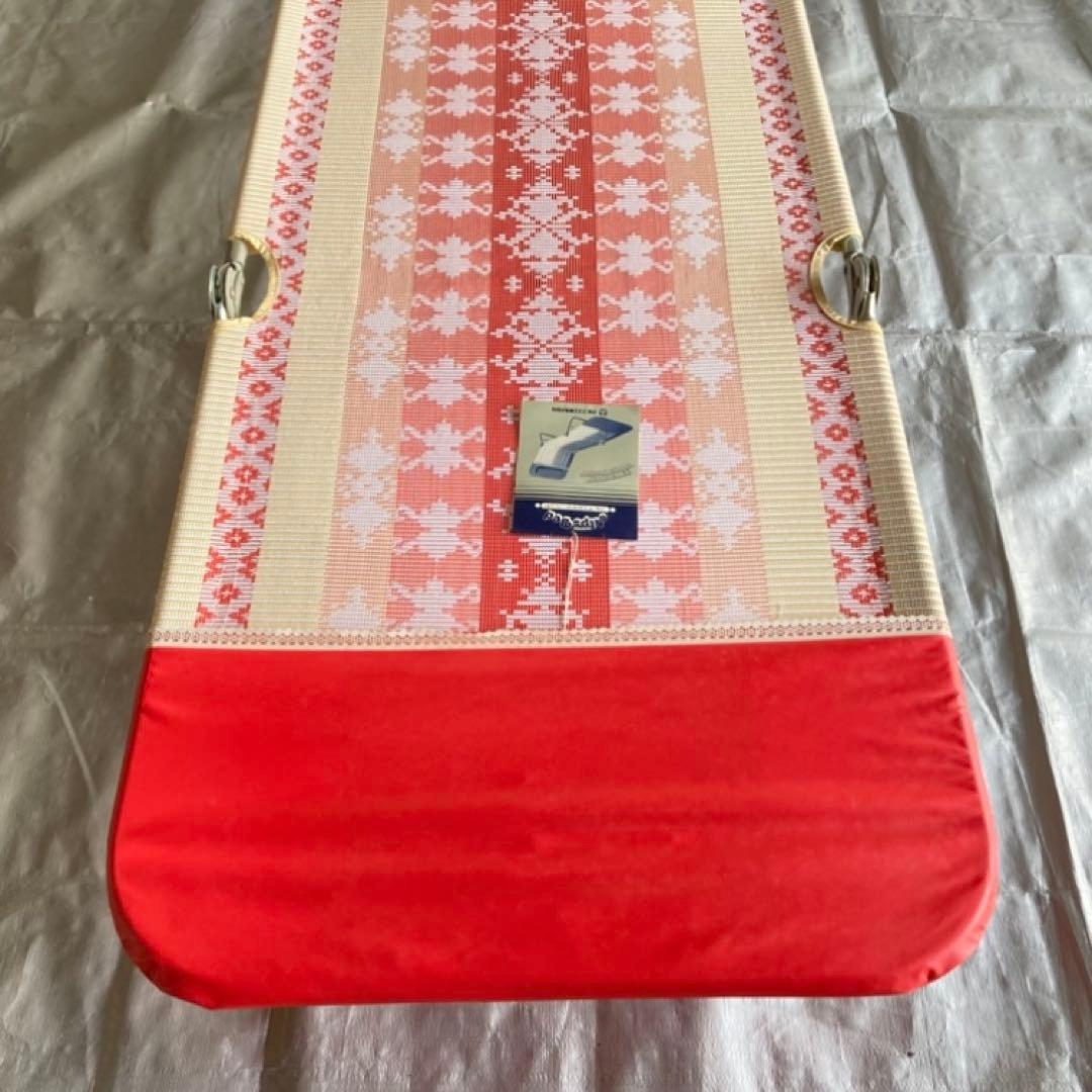 アルプス サマーベッド ボンボン リクライニング 折り畳み 赤 昭和レトロ 新品