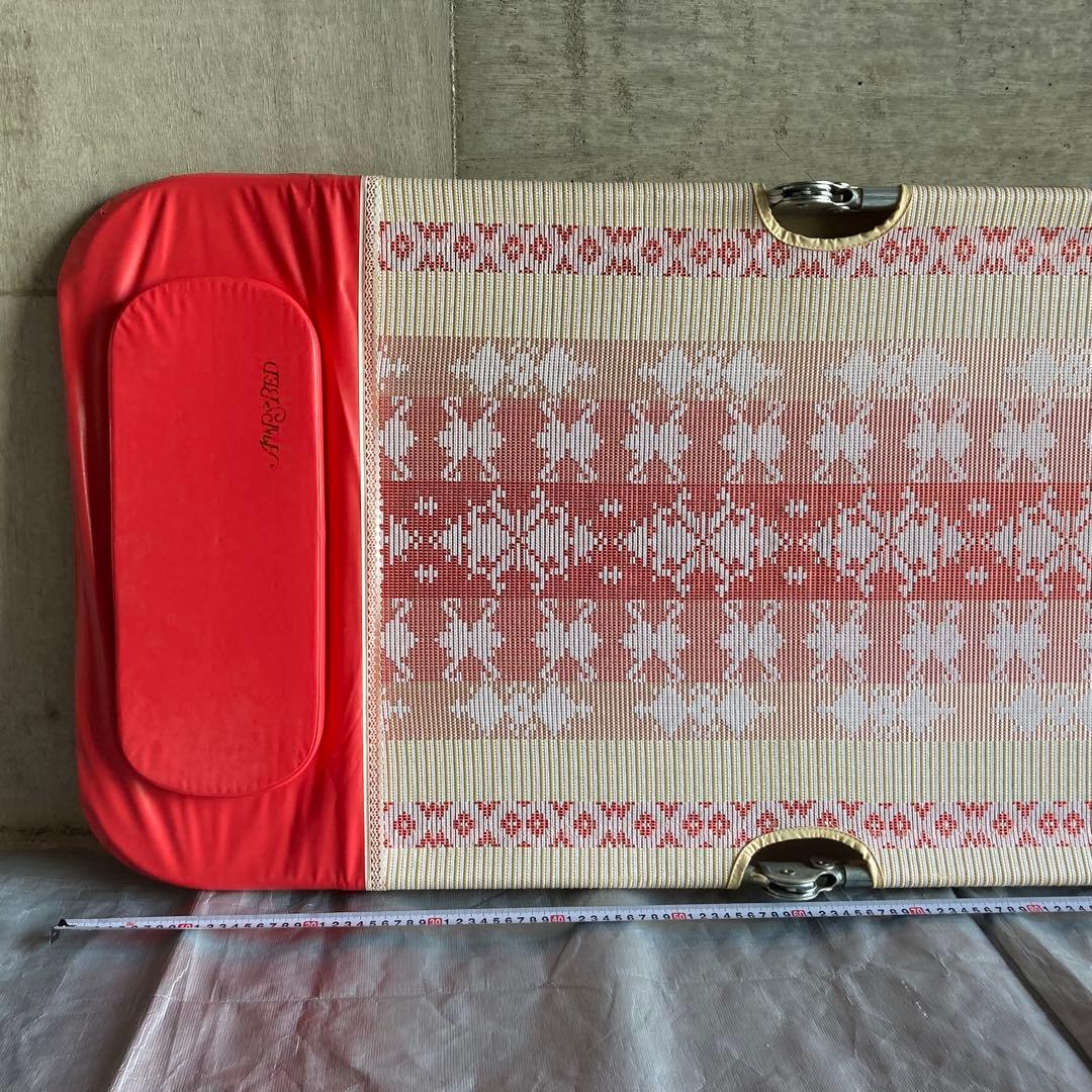 アルプス サマーベッド ボンボン リクライニング 折り畳み 赤 昭和レトロ 新品