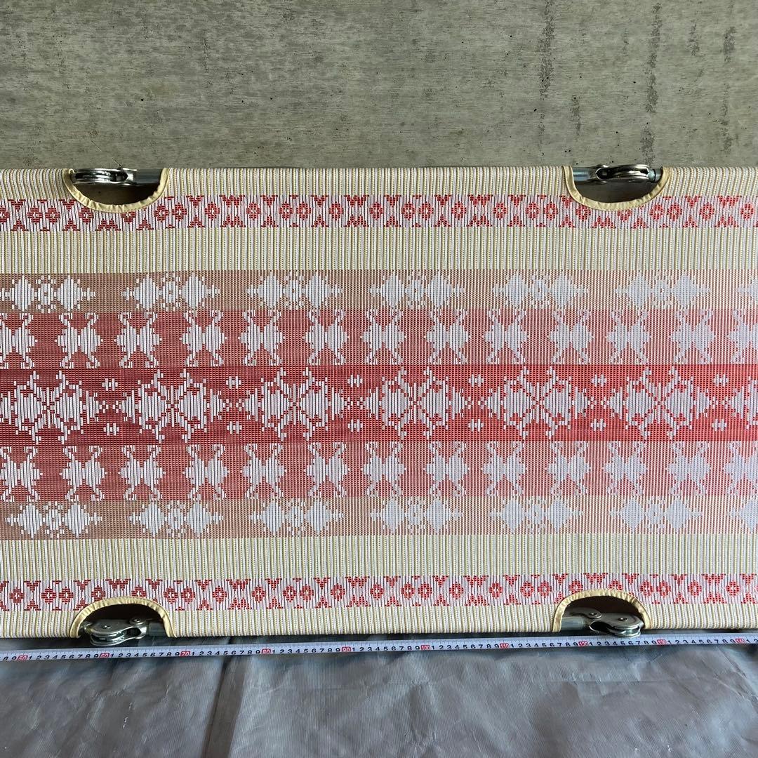 アルプス サマーベッド ボンボン リクライニング 折り畳み 赤 昭和レトロ 新品