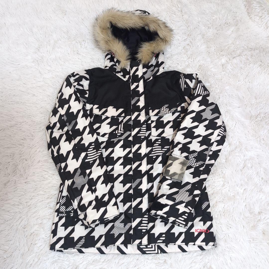 【美品】IGNIO スノーボード ウェア チドリ ブラック ブラウン M