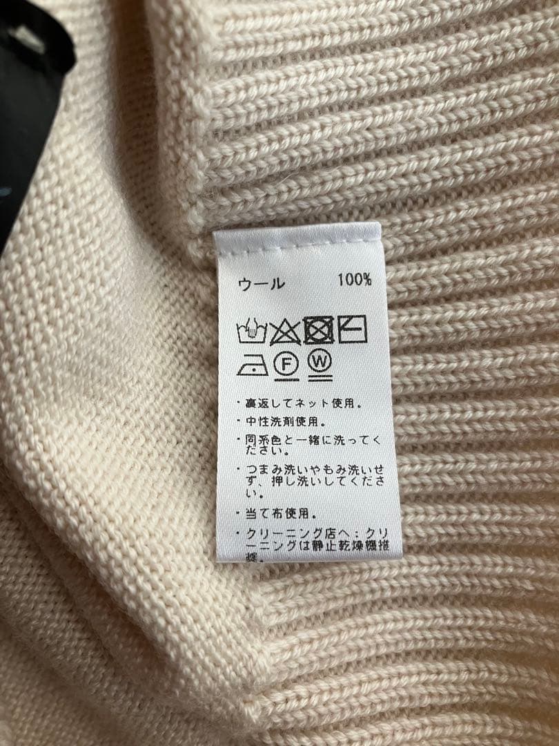 Drumohr メリノウール 8G タートルネックニット オフホワイト 48