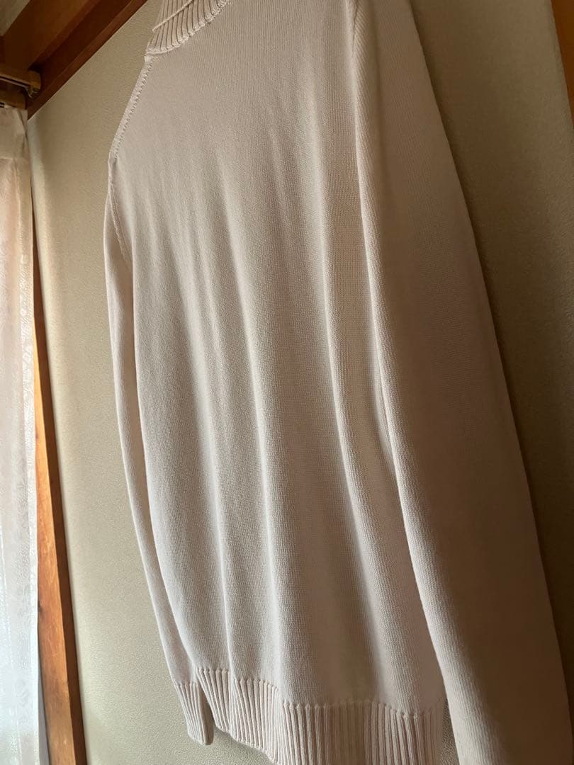 Drumohr メリノウール 8G タートルネックニット オフホワイト 48