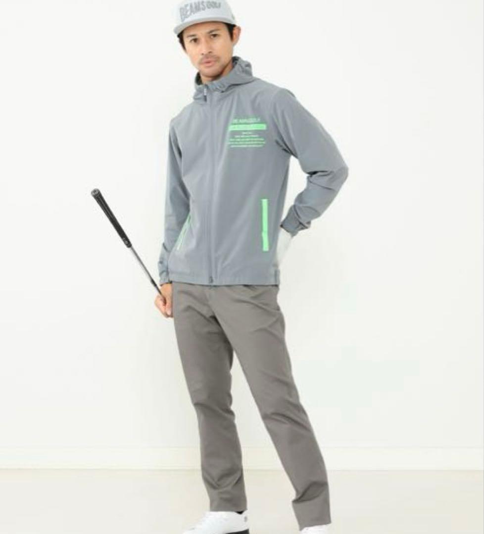 BEAMS GOLF ブライト フード ブルゾン S グレー