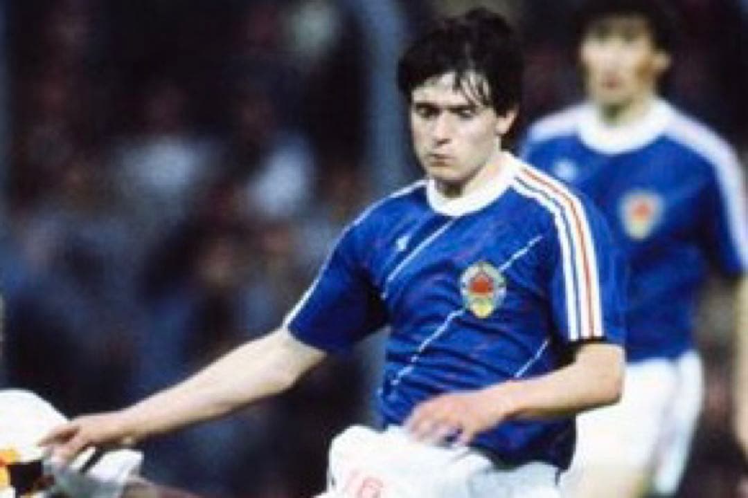 西ドイツ製　84年ユーゴ代表ホーム　長袖シャツ