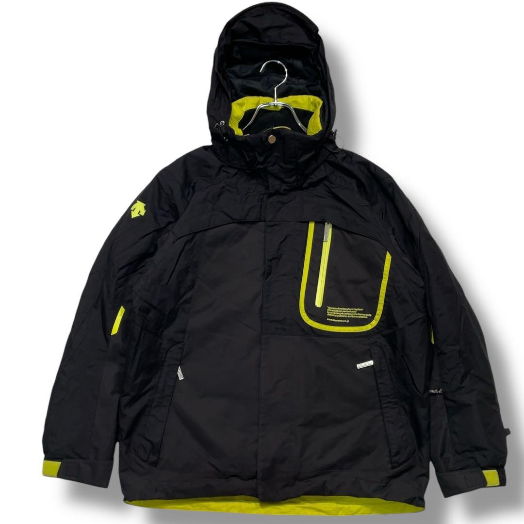 美品 デサント ヒートナビ スキーウェア スノーボードジャケット ブラック M