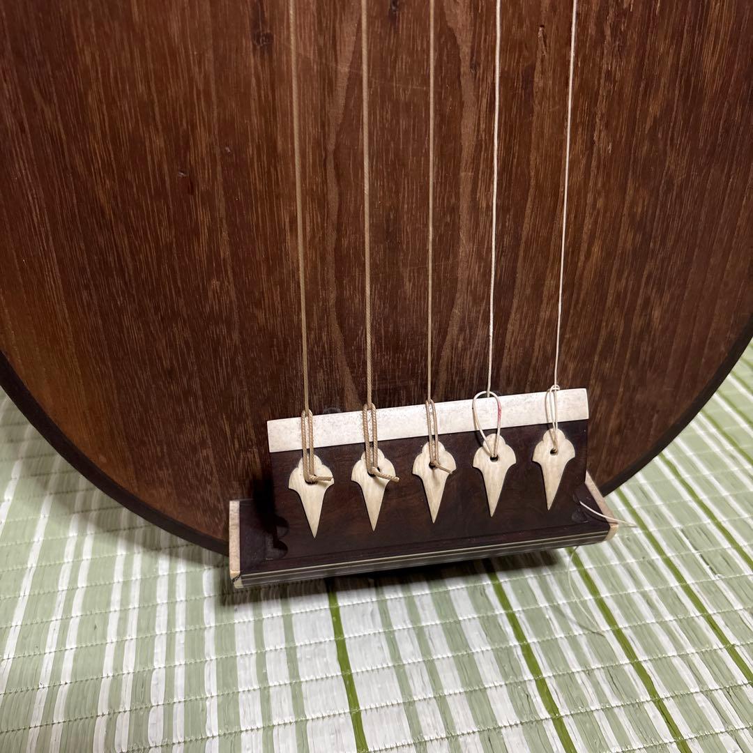 筑前琵琶 五弦 五柱 琵琶 楽器 希少 琵琶立て 弦楽器 琵琶台 民族楽器