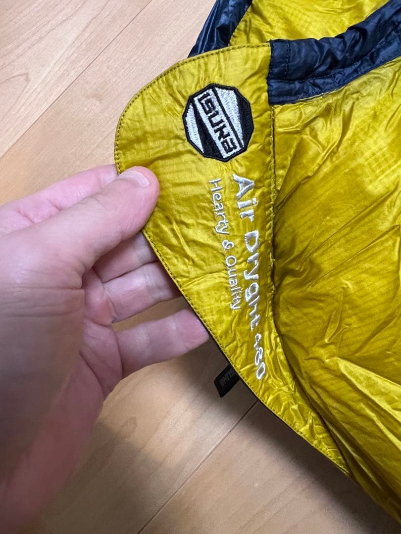 イスカ ISUKA Air Dryght 480 マスタード シュラフ 寝袋