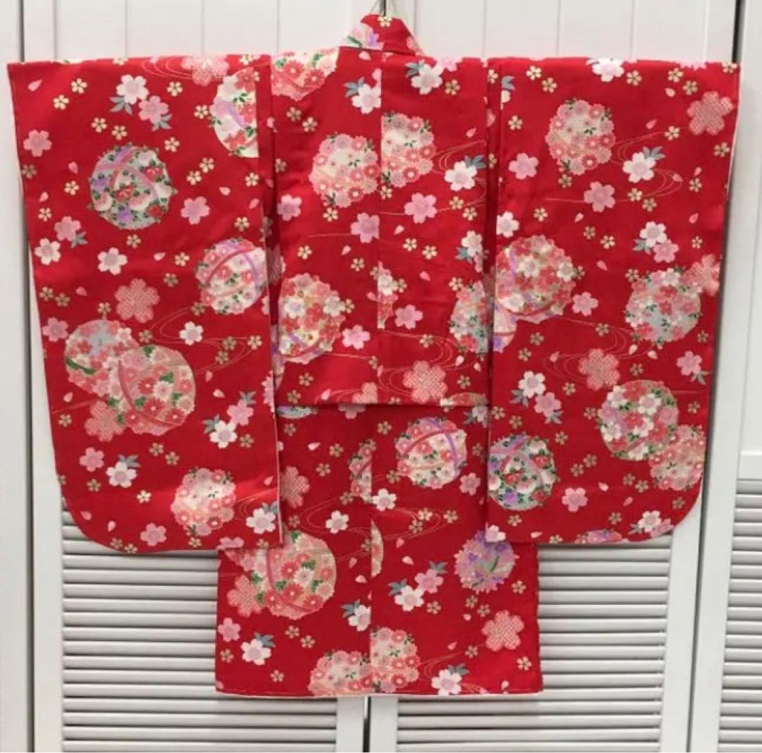 (3976) ♥ 七五三 三歳 女の子 被布セット正絹♥