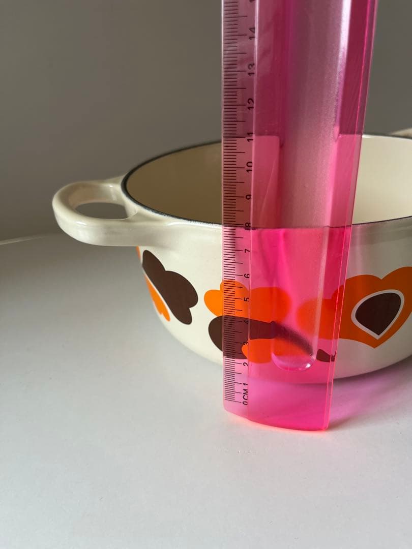 廃盤　ルクルーゼ　ココットロンド　ピーコック　オレンジ　18cm