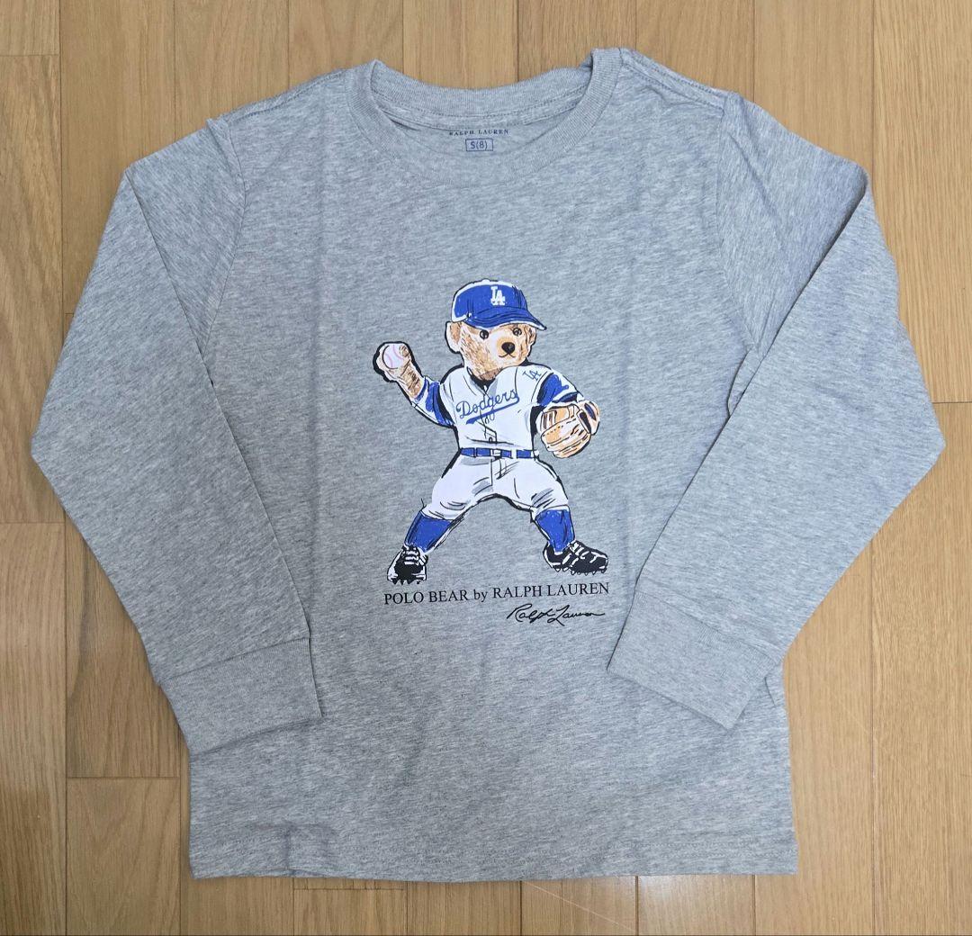新品 ラルフローレン ドジャース ポロベア 野球 長袖Tシャツ S 140