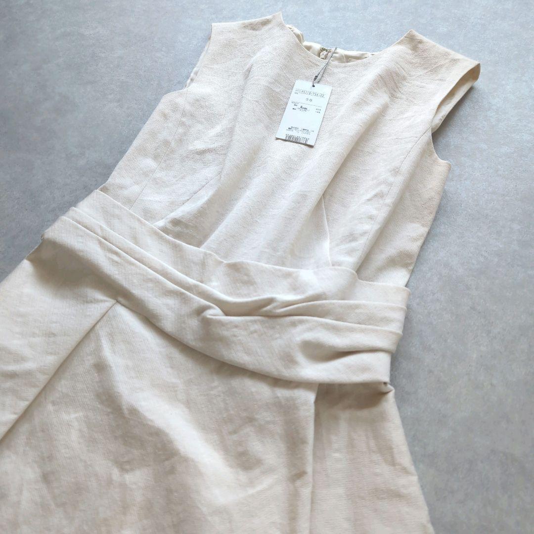 未使用タグ付き✨ エポカ フィジックスラミー タックベルト風ドレス 38