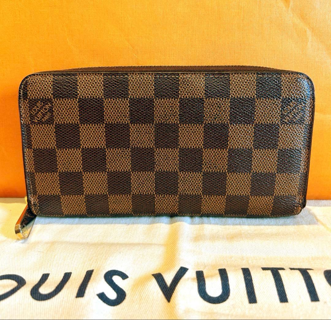ルイヴィトン　長財布　ダミエ　エベヌ　ジッピーウォレット