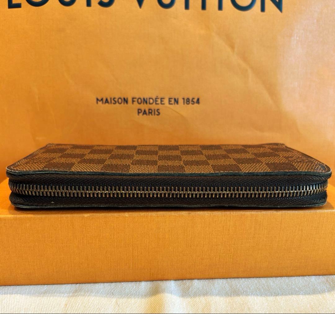 ルイヴィトン　長財布　ダミエ　エベヌ　ジッピーウォレット