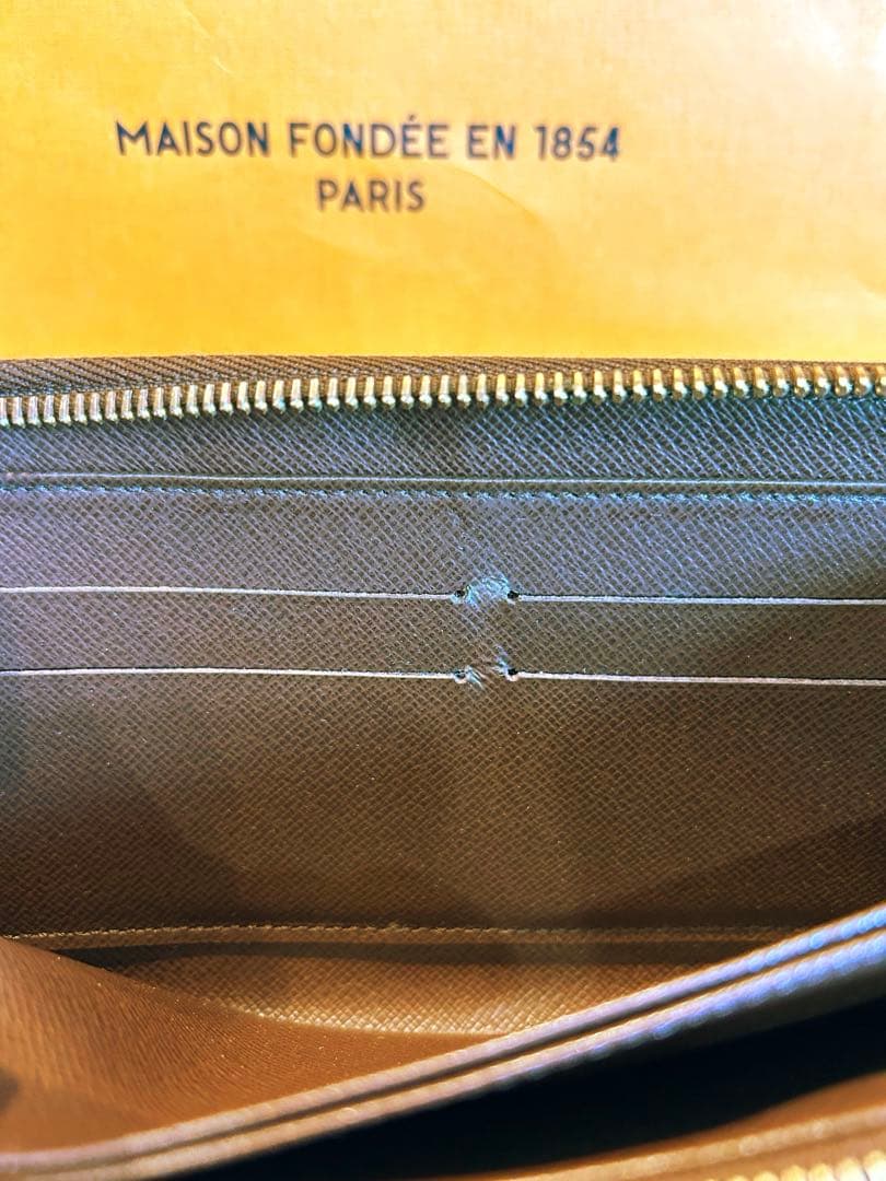 ルイヴィトン　長財布　ダミエ　エベヌ　ジッピーウォレット