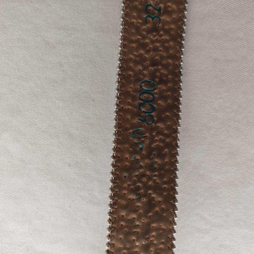 【希少】b.b.simon　ベルト　スタッズ　ビジュー　クロコ　白