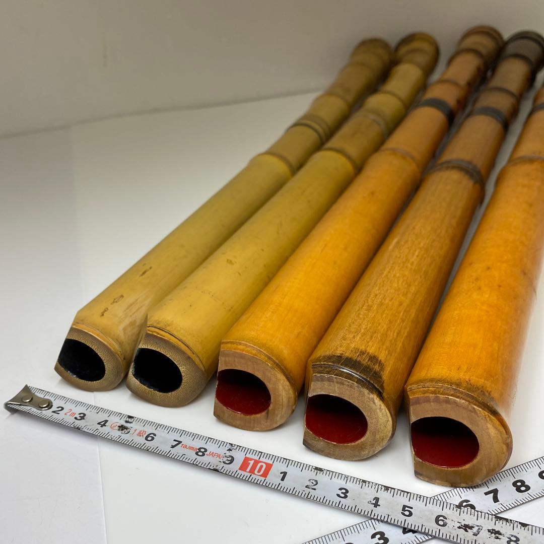 銀三線　尺八等　5本　共箱　トヒサル　東な7-0319①